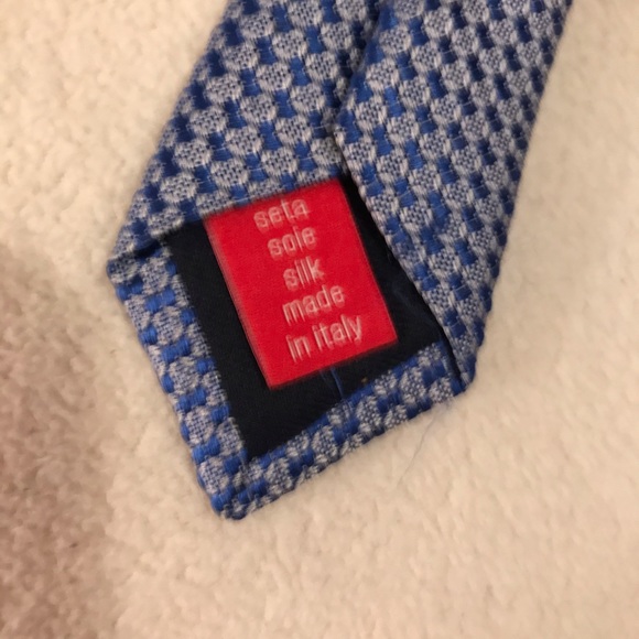 ALTEA  Blue & Silver Silk Tie - Picture 4 of 4